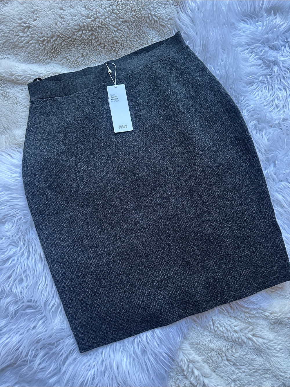 Eileen Fisher Classic Charcoal Pencil Skirt